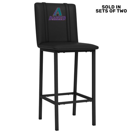 Dreamseat Bar Stool 500 with Arizona Diamondbacks Cooperstown Primary, 2PK XZ500BSDBLK-PSCOOP0001A